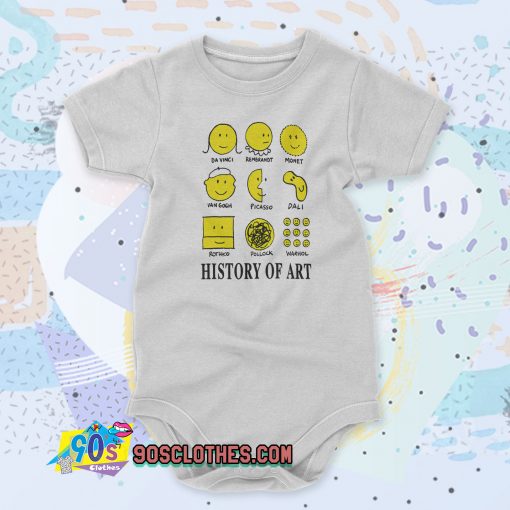 History of Art Smiley Face Baby Onesie