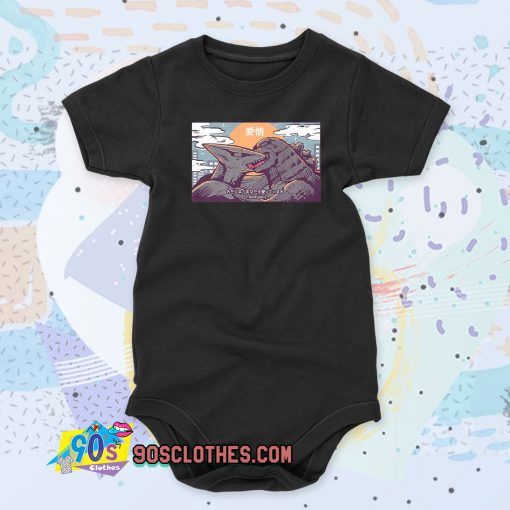 Kaiju Kiss Godzilla Baby Onesie