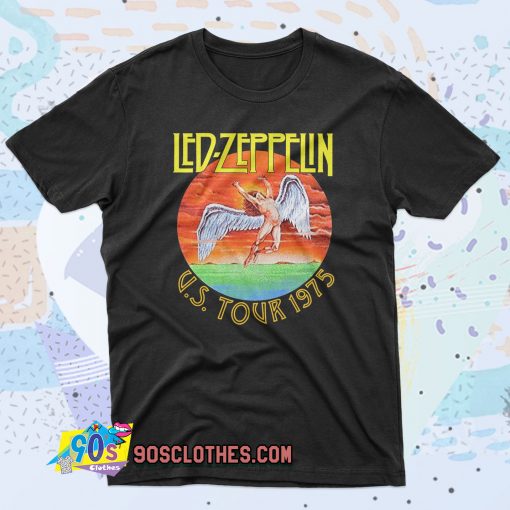 Led Zeppelin US Tour 1975 90s T Shirt Style