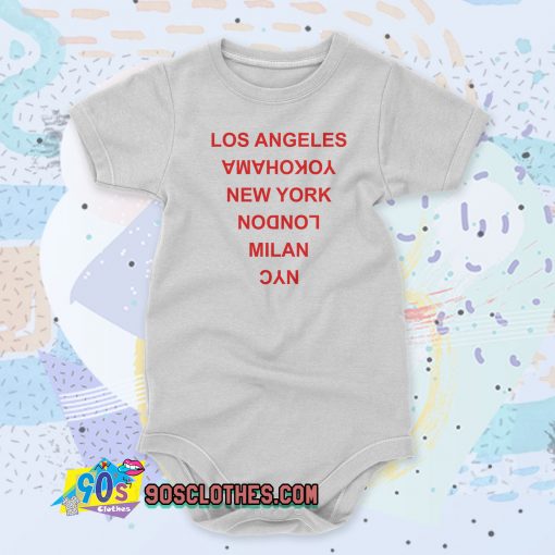 Los Angeles Yokohama New York London Baby Onesie