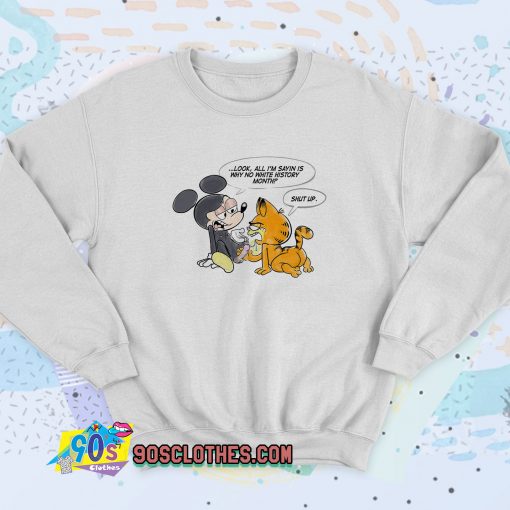 Mickey Mouse Fuck Off Garfield Sweatshirt Style