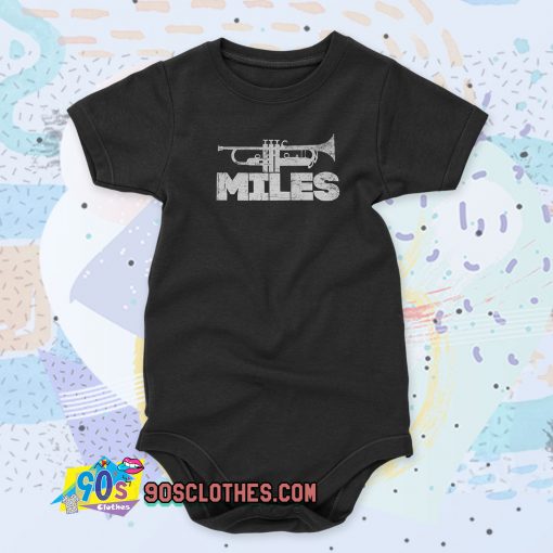 Miles Davis Trumpet Logo Baby Onesie