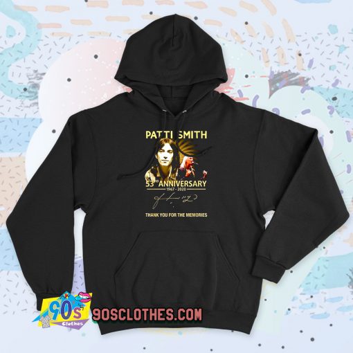 Patti Smith 53rd anniversary 1967 2020 thank you for the memories signature Vintage Hoodie