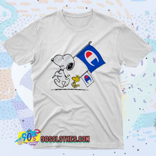 Peanuts Snoopy And Woodstock Flag 90s T Shirt Style