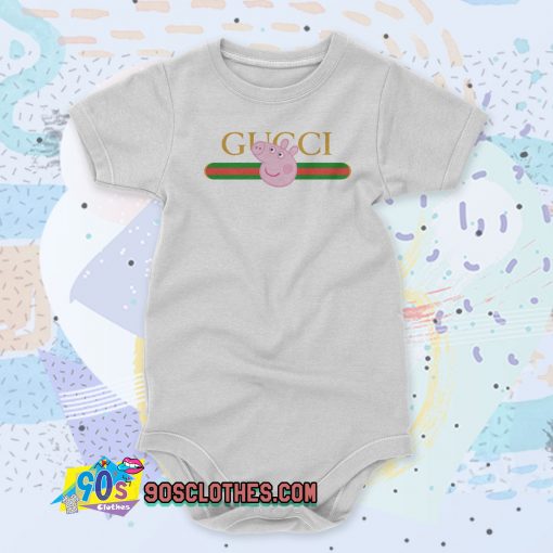 Peppa Pig Pecs Belt Gucci Baby Onesie