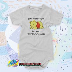 Pooh I Like To Stay in Bed Custom Baby Onesie