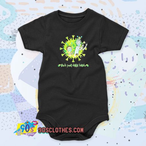 Rick and Morty wash your damn hands Baby Onesie