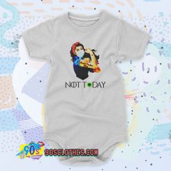 Rosie Strong Woman Not Today Coronavirus Custom Baby Onesie