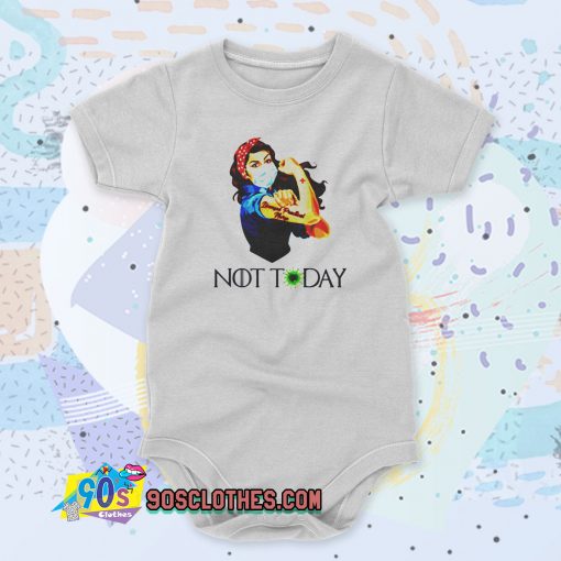 Rosie Strong Woman Not Today Coronavirus Custom Baby Onesie