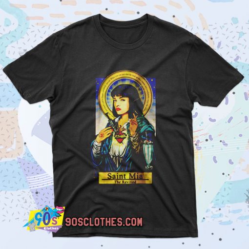 Saint Mia Wallace Pulp Fiction Retro T Shirt