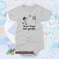 Shoot Hoops Not People Basketball Custom Baby Onesie