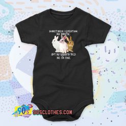 Sometimes I question my sanity but my rabbits Baby Onesie