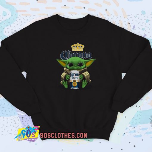 Star War Baby Yoda Hug Corona Extra Beer Sweatshirt Style