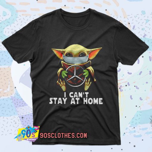 Star Wars Baby Yoda I Cant Stay At Home Retro T Shirt