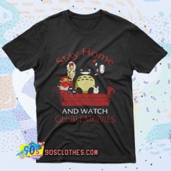 Stay Home And Watch Ghibli Movies Retro T Shirt