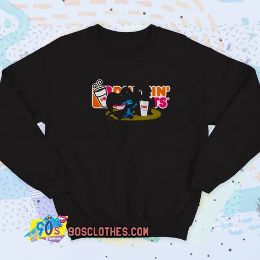 Stitch And Toothless Dunkin’ Donuts Vintage Sweatshirt