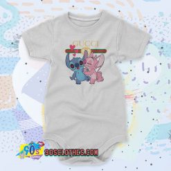 Stitch Angel Kiss Gucci Baby Onesie