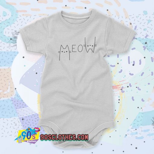 Street Letter MEOW Cat Baby Onesie