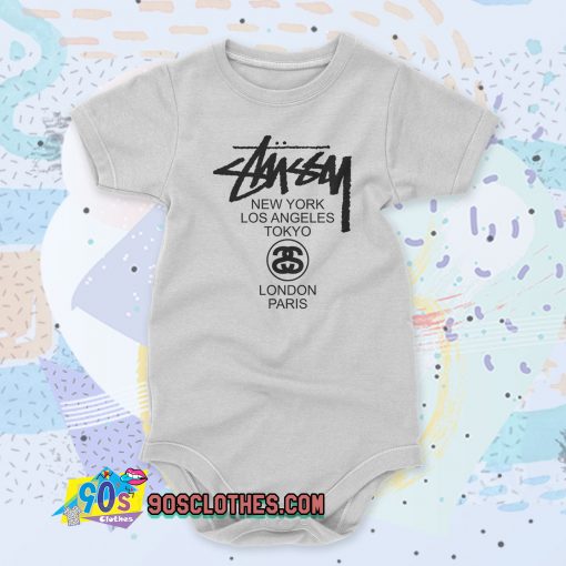 Stussy World Tour Baby Onesie