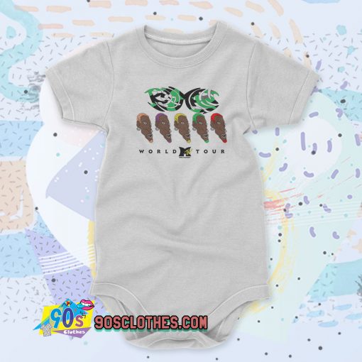 Thrashed 90s Dennis Rodman MTV World Tour Baby Onesie