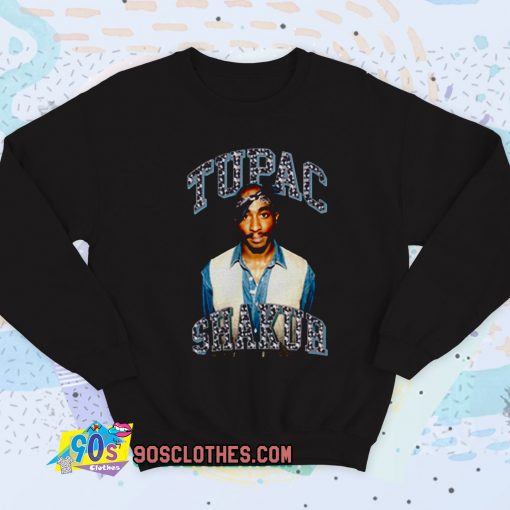 Tupac Shakur Glitter Rap Vintage Sweatshirt