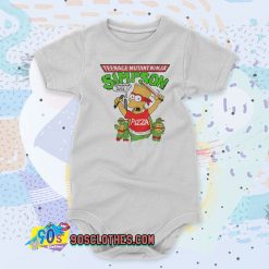 Vintage 90’s Bart Simpson TMNT Teenage Mutant Ninja Turtles Baby Onesie