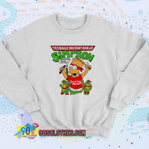 Vintage 90’s Bart Simpson TMNT Teenage Mutant Ninja Turtles Sweatshirt Style