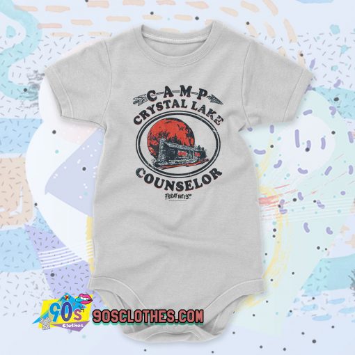 Vintage Camp Crystal Lake Counselor Baby Onesie