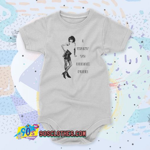 Vintage I Want To Break Freddie Mercury Queen Baby Onesie