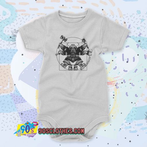 Vitruvian Dwarf White Baby Onesie