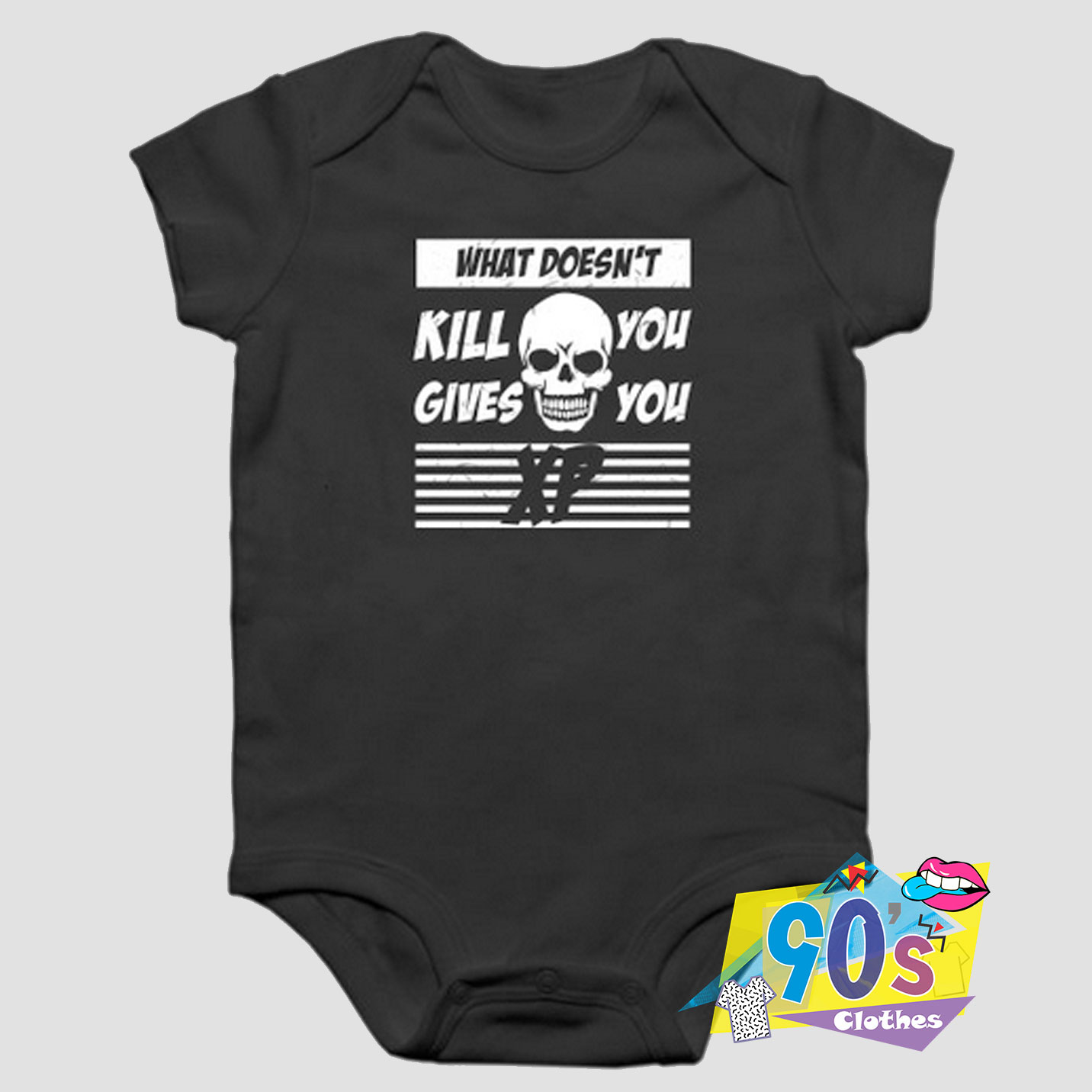 skull onesie baby