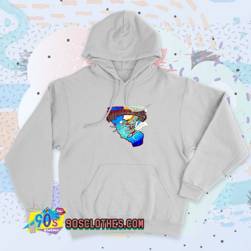 grateful dead surfing skeleton Vintage Hoodie