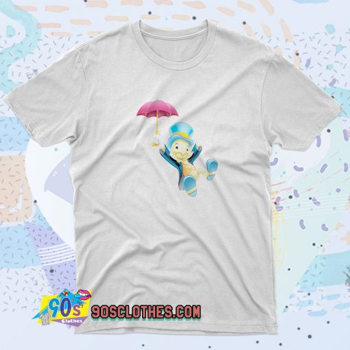 90s Disney Jiminy Cricket And Umbrella Pinocchio T shirt