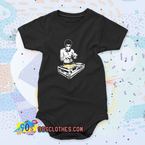 Bruce Lee DJ Kung Fu Funny Quote Baby Onesie