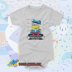 Disney Donald Duck Mugshot Cute Baby Onesies