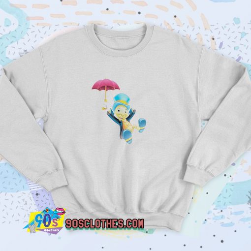 Disney Jiminy Cricket And Umbrella Pinocchio Unisex Sweatshirt