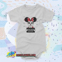 Disney Minnie Mouse Mugshot Cute Baby Onesies