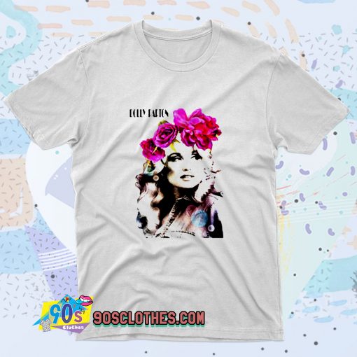 Dolly Parton Floral Portrait Fashionable T shirt