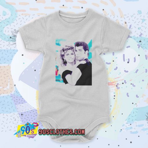 John Travolta and Olivia Newton Grease Cute Baby Onesies