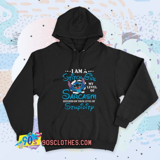 New Im A Stitch Girl Disney Quote Hoodie