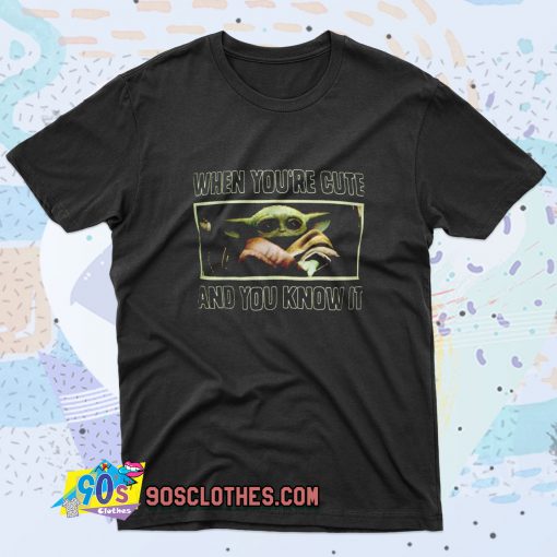 Star Wars Baby Yoda Youre Cute Saying T Shirt