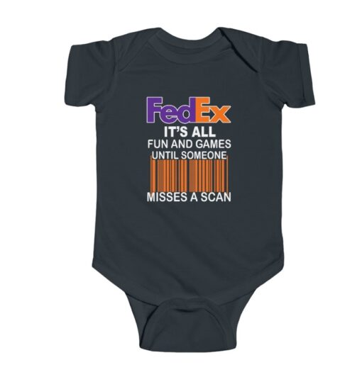 Vintage Fedex Fun And Games Baby Onesie