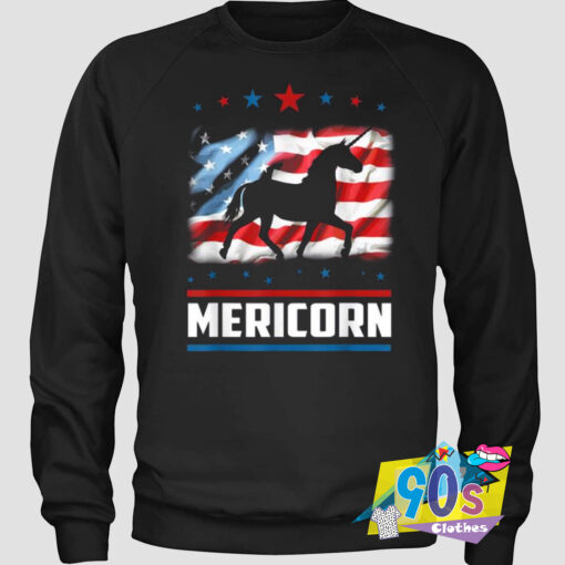 American Flag Unicorn 4th of July Sweatshirt