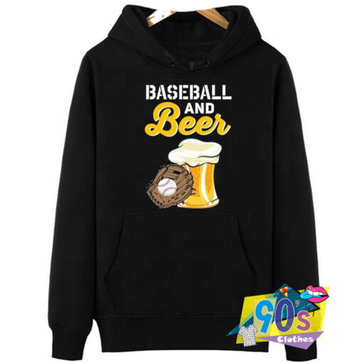 Baseball And Beer Vintage Hoodie