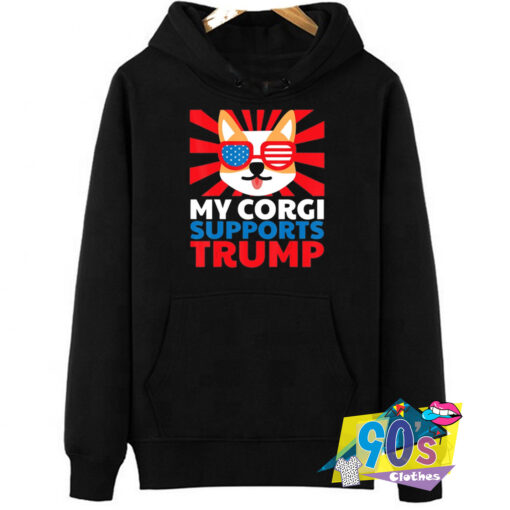 Corgi Supports Trump Hoodie