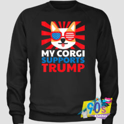 Corgi Supports Trump Parody Animal Sweatshirt