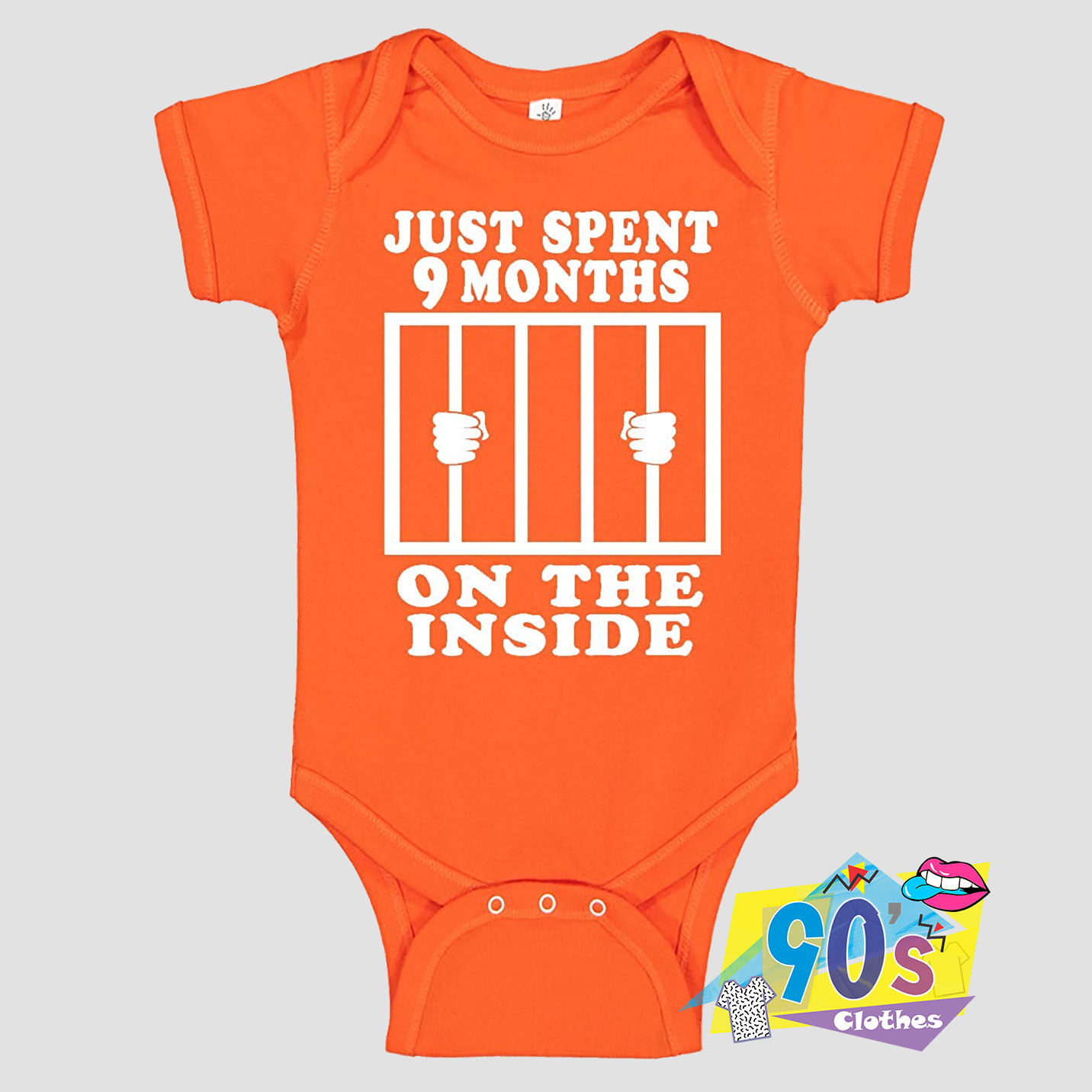 9 months on the inside baby onesie