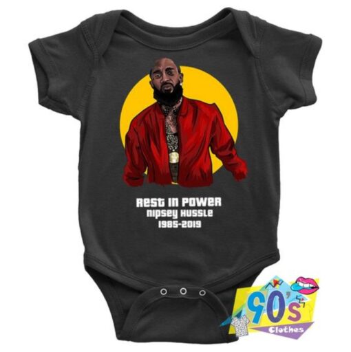 Reset in Power Nipsey Hussle Graphic Baby Onesie 90s