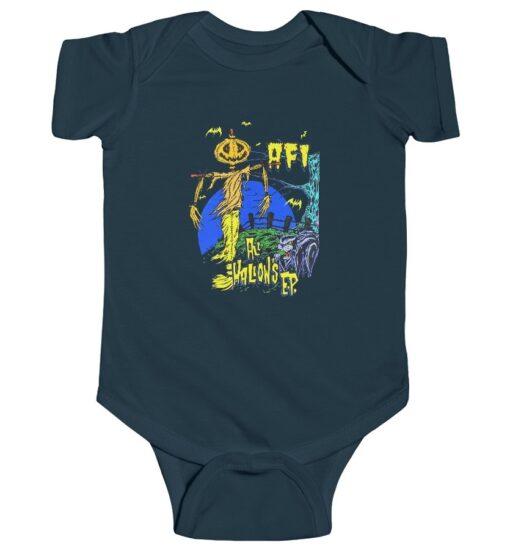 AFI All Hollow’s Bat Graphic Baby Onesie 90s