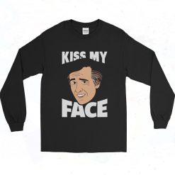 Alan Partridge Kiss My Face 90s Long Sleeve Style